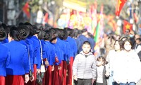 Hàng trăm trai tráng tham gia lễ hội Đồng Kỵ đầu năm