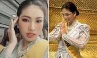 Ngày thứ 3 ở Miss Grand, Ngọc Thảo hoá gái Thái xinh đẹp đi vãn cảnh chùa Vàng