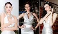 Hoa hậu Tiểu Vy khoe khéo vòng 1 nóng bỏng với váy lụa