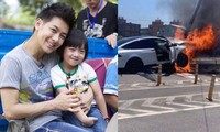 Lâm Chí Dĩnh và con trai gặp tai nạn giao thông, xe bốc cháy ngùn ngụt