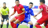 Các cầu thủ U22 Indonesia có khởi đầu thuận lợi khi đánh bại U22 Thái Lan ở trận ra quân 