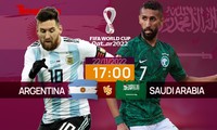 World Cup 2022: Tương quan trận đấu Argentina - Saudi Arabia, 17 giờ 22/11
