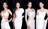 Hoa hậu Thanh Thủy lần đầu đọ sắc cùng đàn chị Ngọc Châu trên thảm đỏ Tuần lễ Thời trang