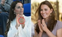 Công nương Kate gây thắc mắc khi không đeo nhẫn đính hôn, vốn là nhẫn cũ của Công nương Diana