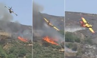 Video máy bay đâm xuống đất trong khi chữa cháy rừng ở Hy Lạp khiến ai cũng xót xa