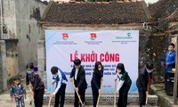 Lễ khởi công xây dựng nhà Khăn quàng đỏ tặng gia đình em Đỗ Minh Hải tại xã Cầu Lộc, huyện Hậu Lộc, tỉnh Thanh Hóa.
