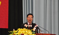 Ông Võ Văn Thưởng phát biểu tại Hội nghị báo chí toàn quốc.