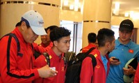 Hình ảnh tuyển Việt Nam có mặt tại Dubai, chuẩn bị đấu Jordan