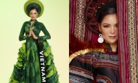 Trước thềm chung kết Miss Earth 2021, Vân Anh khoe hai bộ Trang phục Dân tộc ấn tượng