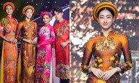 Ngắm Hoa hậu Lương Thùy Linh cùng Quán quân &quot;The Next Face&quot; khoe sắc với áo dài Tết