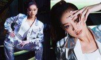 Hoa hậu Khánh Vân cá tính với set đồ ánh bạc, thị phạm catwalk cho dàn mẫu trẻ