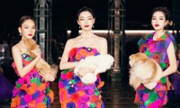 Hoa hậu Đỗ Thị Hà, Lương Thùy Linh, Mai Phương ôm mèo đi catwalk tại show thời trang