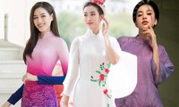 Khi Hoa hậu Việt khoe sắc trong tà áo dài: Đỗ Mỹ Linh nhẹ nhàng, Trần Tiểu Vy nền nã