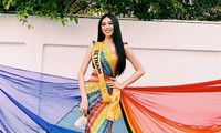 Mặc thiết kế với thông điệp ủng hộ LGBT+, Á hậu Ngọc Thảo nổi bật trước bạn bè quốc tế