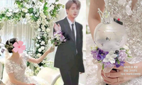 Đám cưới độc đáo của fangirl BTS: Từ hoa cưới đến lễ đường đều ngập lightstick ARMY BOMB