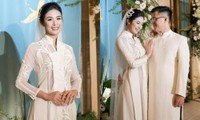 Cô dâu Ngọc Hân xinh tươi trong áo dài tự thiết kế, chú rể Phú Đạt mang đến món quà đặc biệt