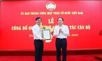 Anh Nguyễn Bình Minh làm Chánh Văn phòng Cơ quan Ủy ban T.Ư MTTQ Việt Nam 