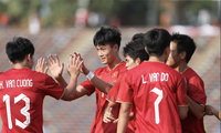 U22 Việt Nam chia tay SEA Games với chiến thắng 3-0 trước Myanmar, qua đó đoạt HCĐ. (ảnh Hữu Phạm)