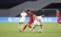Thất bại trước Iran đã khiến cơ hội đi tiếp của Olympic Việt Nam nhỏ lại (ảnh Linh Hoàng)