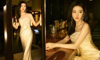 ‘Đệ nhất mỹ nữ Bắc Kinh’ Cảnh Điềm quyến rũ với đầm quây, vai trần nuột nà
