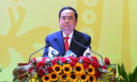 Chủ tịch Ủy ban Trung ương Mặt trận Tổ quốc Việt Nam Trần Thanh Mẫn phát biểu chỉ đạo tại Đại hội.