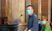 Cựu CSGT Công an tỉnh Đồng Nai - bị cáo Nguyễn Cảnh Chân tại phiên tòa.
