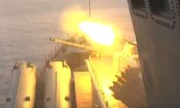 Chiến hạm Nga ồ ạt phóng tên lửa tại vùng biển Nhật Bản