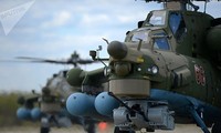 Trực thăng Nga thực hành huấn luyện chiến đấu
