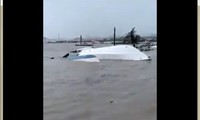 Cảnh hoang tàn ngập nước do bão Dorian gây ra ở Bahamas