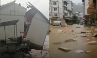Lũ lụt chết người phá hủy nhà cửa, cuốn trôi xe cộ tại Trung Quốc