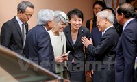 Nhật hoàng Akihito và Hoàng hậu đã tham dự Tiệc trà do Tổng Bí thư Nguyễn Phú Trọng và Phu nhân chủ trì, tháng 3/2017. (Nguồn: Vietnam+)