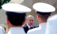 Tổng thống Nga Vladimir Putin trong lễ kỷ niệm của Hải quân hôm 29/7. (Ảnh: Reuters)