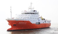 Tàu Địa chất Hải dương 8 hoạt động gần bờ biển Trung Quốc hồi năm 2018. Ảnh: Schottel