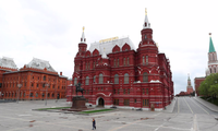Thủ đô Mátxcơva của Nga vắng vẻ vì phong toả. (Ảnh: Reuters) 