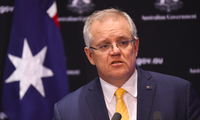 Thủ tướng Úc Scott Morrison phát biểu về nguồn gốc COVID-19 khác với Ông Trump. (Ảnh: AAP)