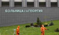 Bệnh viện ở St Peterburg, nơi xảy ra vụ cháy khiến 5 bệnh nhân COVID-19 tử vong. (Ảnh: Reuters)