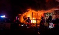 Khung cảnh bạo lực ở Minneapolis hôm 27/5. (Ảnh: Getty Images)