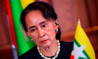 Bà Aung San Suu Kyi trước khi bị bắt. (Ảnh: Reuters)