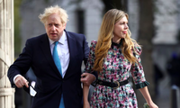 Thủ tướng Anh Boris Johnson và hôn thê Carrie Symonds. (Ảnh: Reuters)