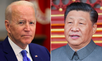 Tổng thống Mỹ Joe Biden (trái) và Chủ tịch Trung Quốc Tập Cận Bình