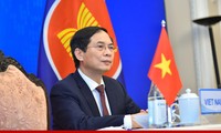 Bộ trưởng Bùi Thanh Sơn dự Hội nghị Bộ trưởng Ngoại giao ASEAN - Trung Quốc ngày 3/8. (Ảnh: Mofa)