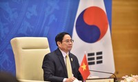 Thủ tướng Phạm Minh Chính dự Hội nghị cấp cao ASEAN - Hàn Quốc. (Ảnh: Đoàn Bắc)