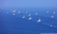 Các tàu Trung Quốc trong một đợt tập trận trên Biển Đông