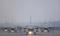 Đội tiêm kích 12 F-16V của Đài Loan (Trung Quốc) tham gia đợt tập trận ngày 5/1. (Ảnh: Reuters)