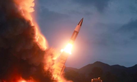 Một vụ phóng tên lửa của Triều Tiên. (Ảnh: KCNA)