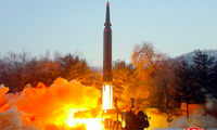 Hình ảnh tên lửa Triều Tiên được phóng hôm 5/1. (Ảnh: KCNA)
