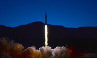 Hình ảnh vụ phóng tên lửa của Triều Tiên hôm 11/1. (Ảnh: KCNA)