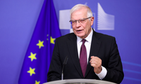 Cao uỷ phụ trách đối ngoại của EU Josep Borrell tuyên bố rằng cuộc tấn công của Nga vào Ukraine hôm nay là “một trong những thời khắc đen tối nhất với châu Âu” trong gần 80 năm, kể từ sau Thế chiến 2. (Ảnh: CNN)