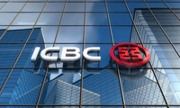 Logo trước trụ sở của ngân hàng ICBC