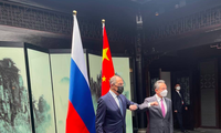Hai Ngoại trưởng Nga và Trung Quốc gặp nhau ở An Huy ngày 30/3. (Ảnh: BNG Nga)